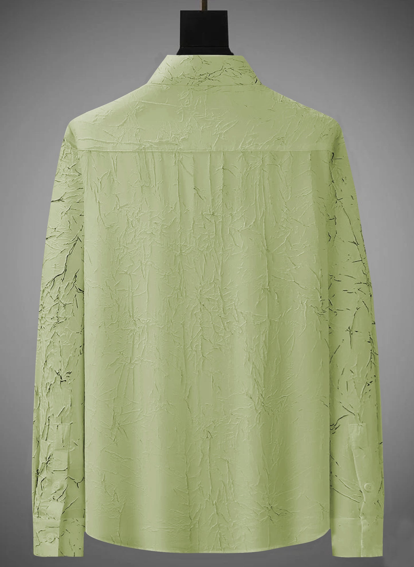 Tropical Leaf Puff Textured Full Sleeve Shirt