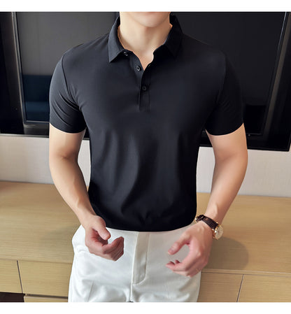 Stretchable Men's Polo T Shirt, Everyday Commuter Half-Sleeved T-shirt