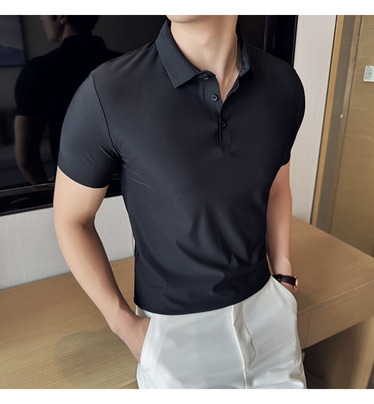 Stretchable Men's Polo T Shirt, Everyday Commuter Half-Sleeved T-shirt