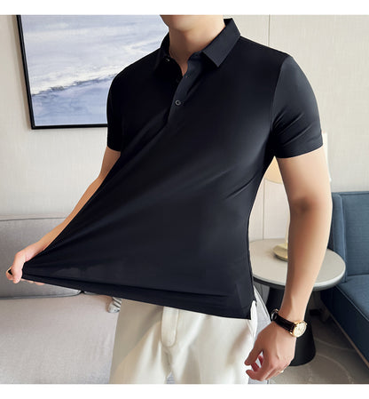 Stretchable Men's Polo T Shirt, Everyday Commuter Half-Sleeved T-shirt