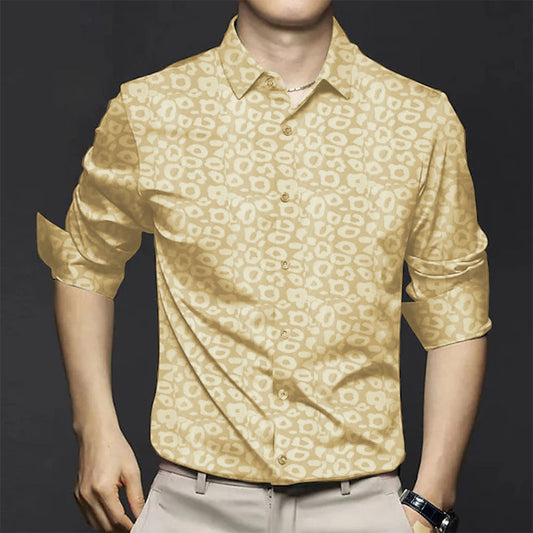 Tacao Leopard Print Premium Satin Shirt