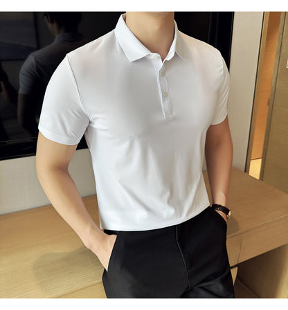 Stretchable Men's Polo T Shirt, Everyday Commuter Half-Sleeved T-shirt