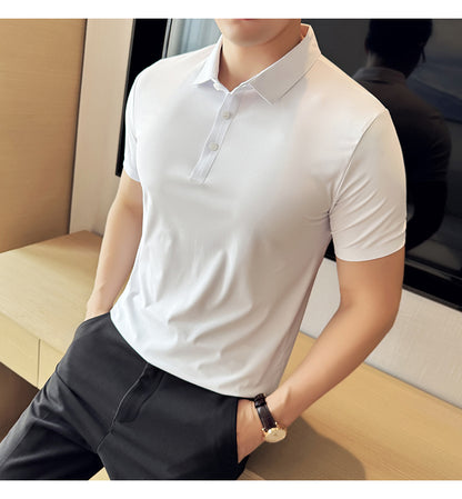 Stretchable Men's Polo T Shirt, Everyday Commuter Half-Sleeved T-shirt