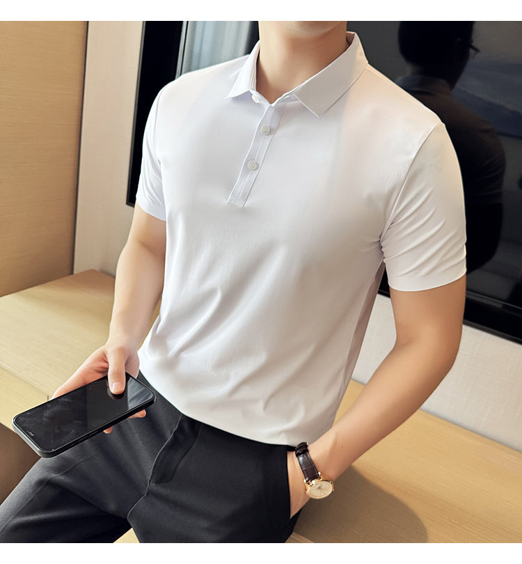 Stretchable Men's Polo T Shirt, Everyday Commuter Half-Sleeved T-shirt