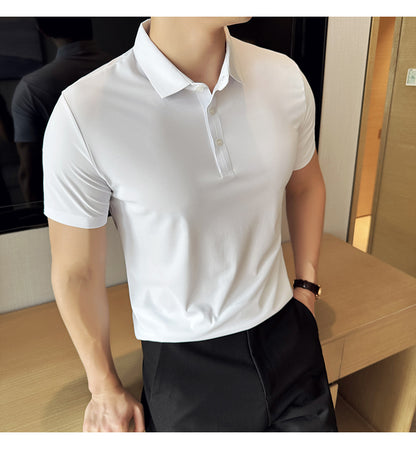 Stretchable Men's Polo T Shirt, Everyday Commuter Half-Sleeved T-shirt